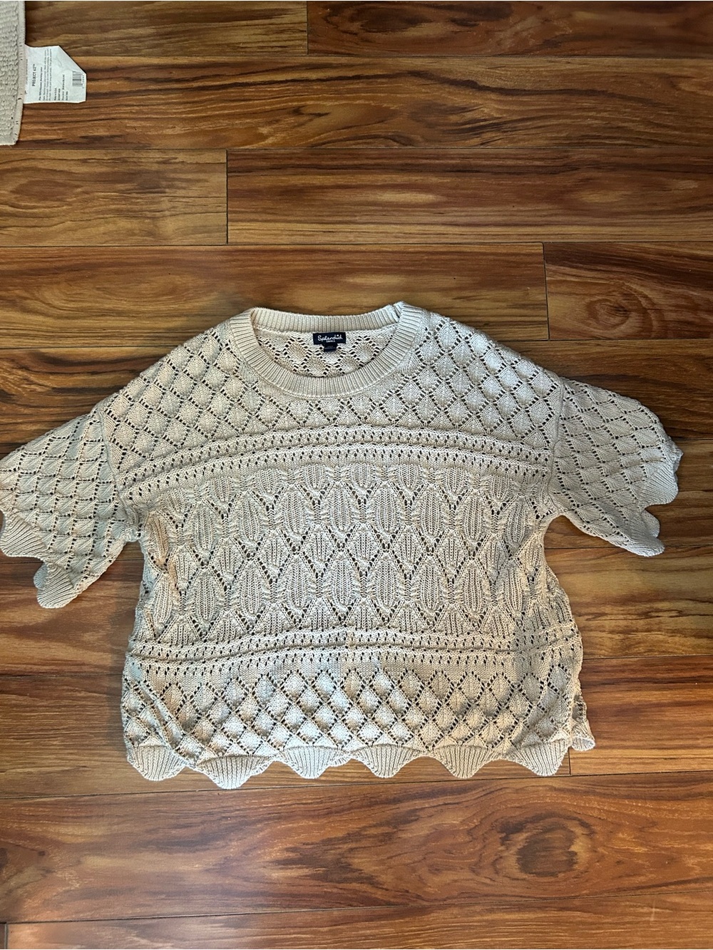 Splendid cotton short sleeved knit airy top. Small - Picture 2 of 6